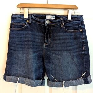 LOFT Indigo Jean Shorts Frayed/Rolled // Size: 30/10